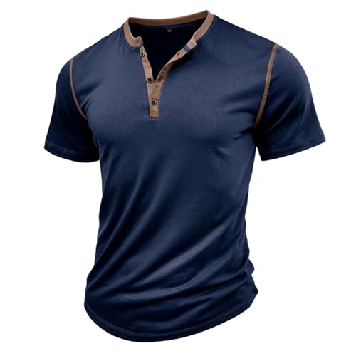 Asamqu Men's Slim Fit Casual Cotton Henley Shirts