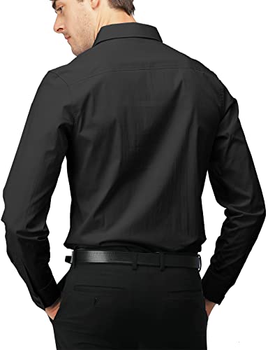 Slim Fit Stretch Dress Shirts for Business Casual Men