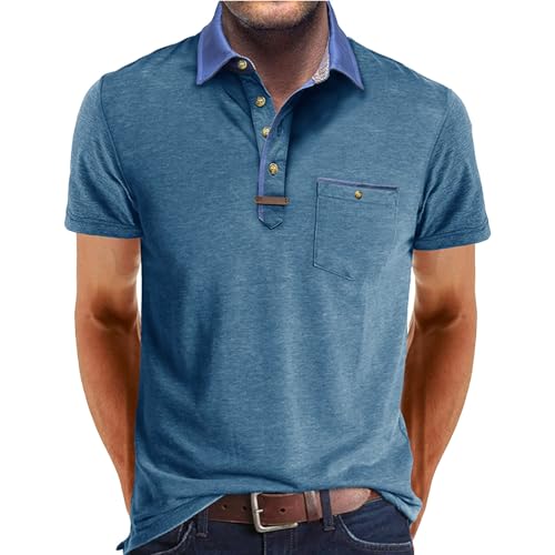 Slim Fit Men's Lightweight Polo Shirts for Summer Sports and Hiking