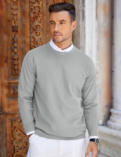 COOFANDY Men's Lightweight Knit Crew Neck Sweatshirt
